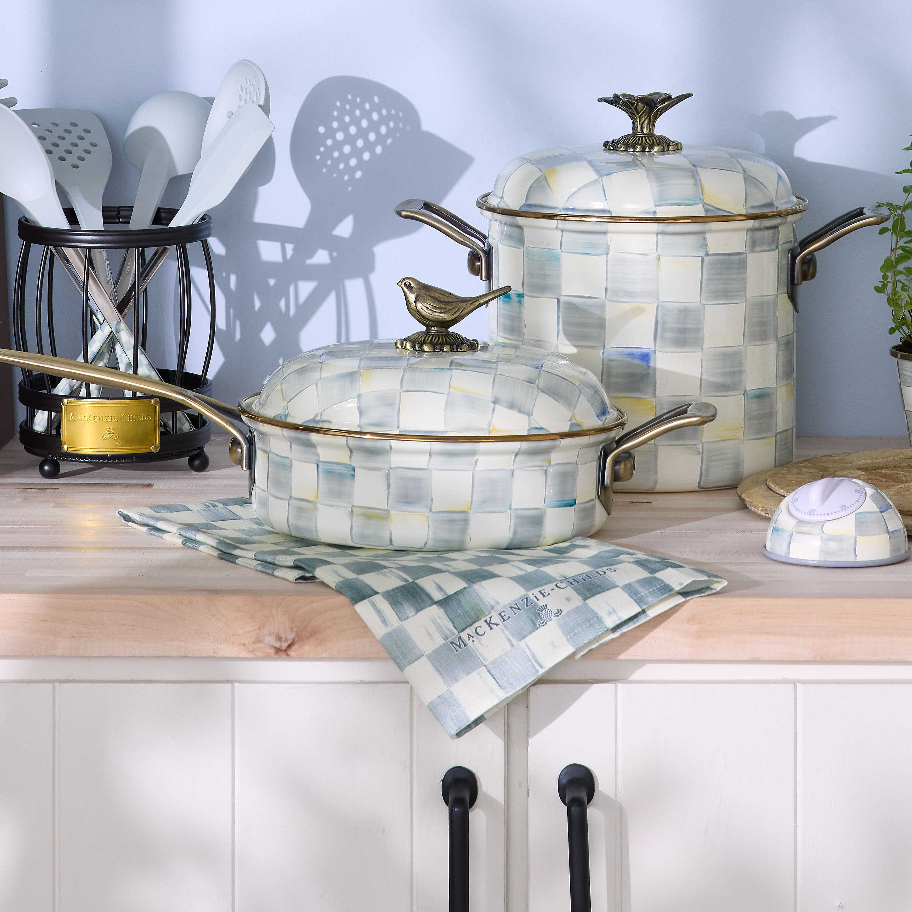 MacKenzie Childs: Sterling Check Dish Towel - Thumbnail 3