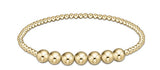 enewton: Classic Gold Beaded Bliss 3mm + 6mm Bracelet