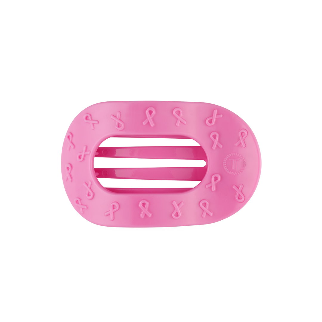 Pink Ribbon | Medium | Flat Round Clip