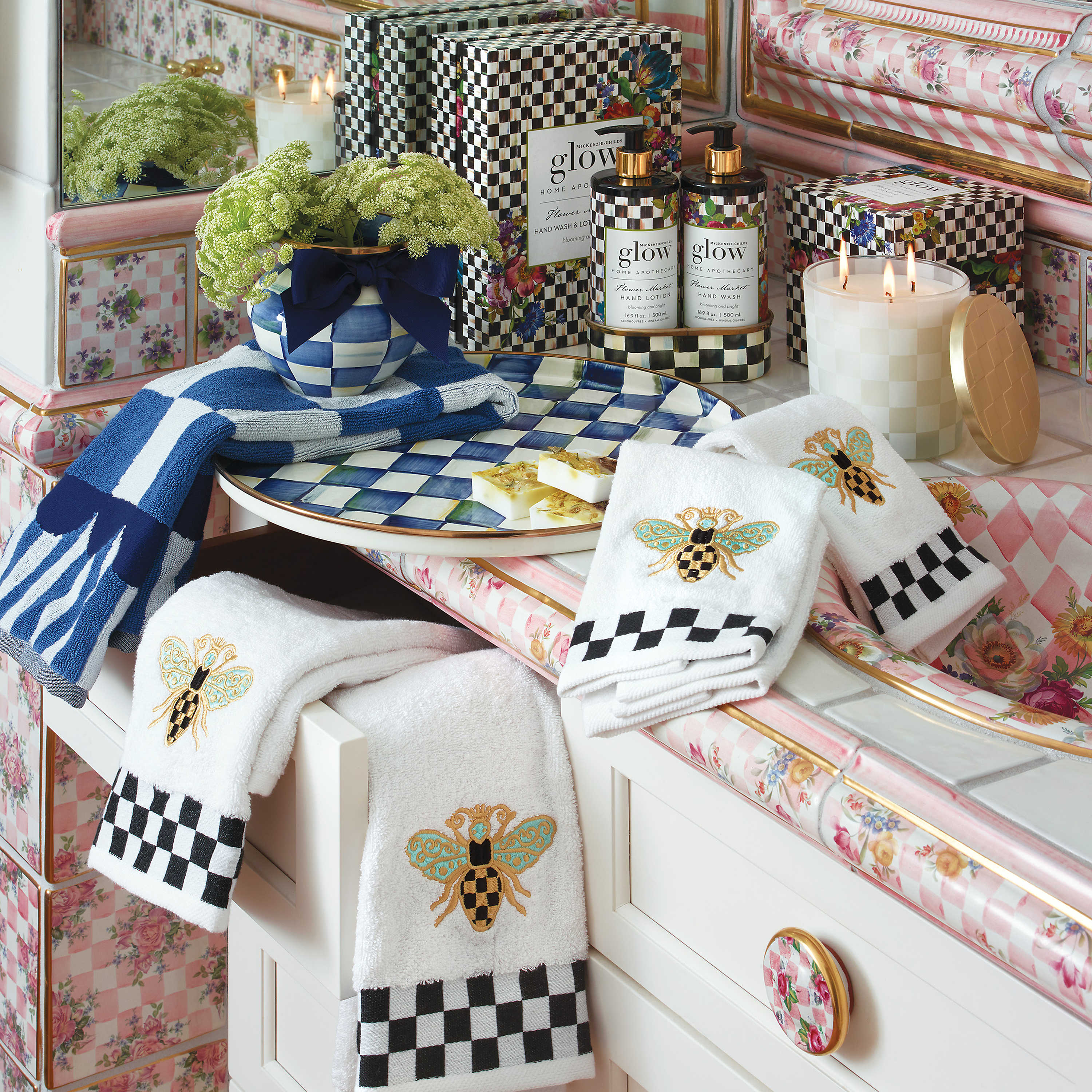 MacKenzie Childs: Royal Check Hand Towel - Thumbnail 2