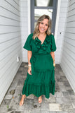 Living For This Midi Dress - Hunter Green