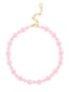 Multi-size Glass Bead Collar Necklace: L.PNK