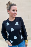 Black Ghost Sequin Sweatshirt