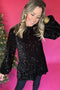 Sparkle And Shine Bow Back Tunic Dress - Black