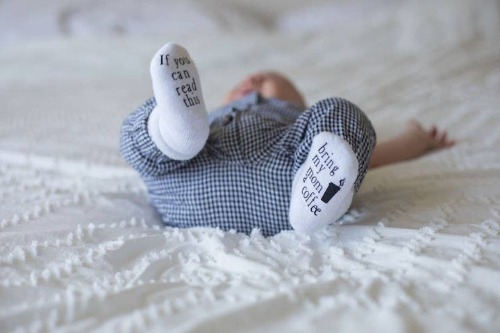 6-18mo If you can read this Bring My Mom a Coffee® Baby Socks