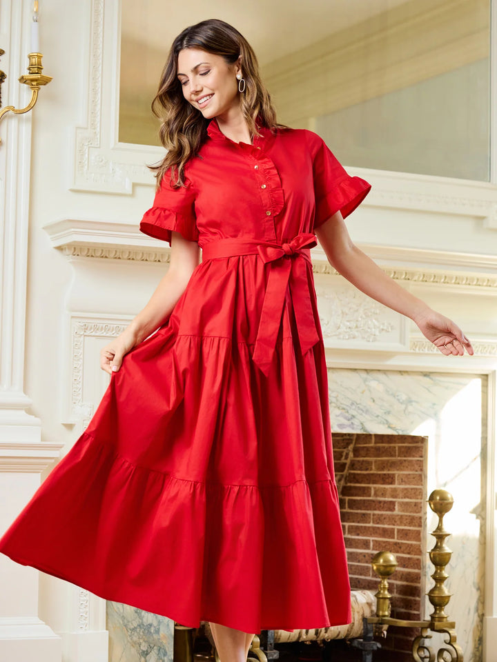 Mary Square: Kate Dress - Festive Red