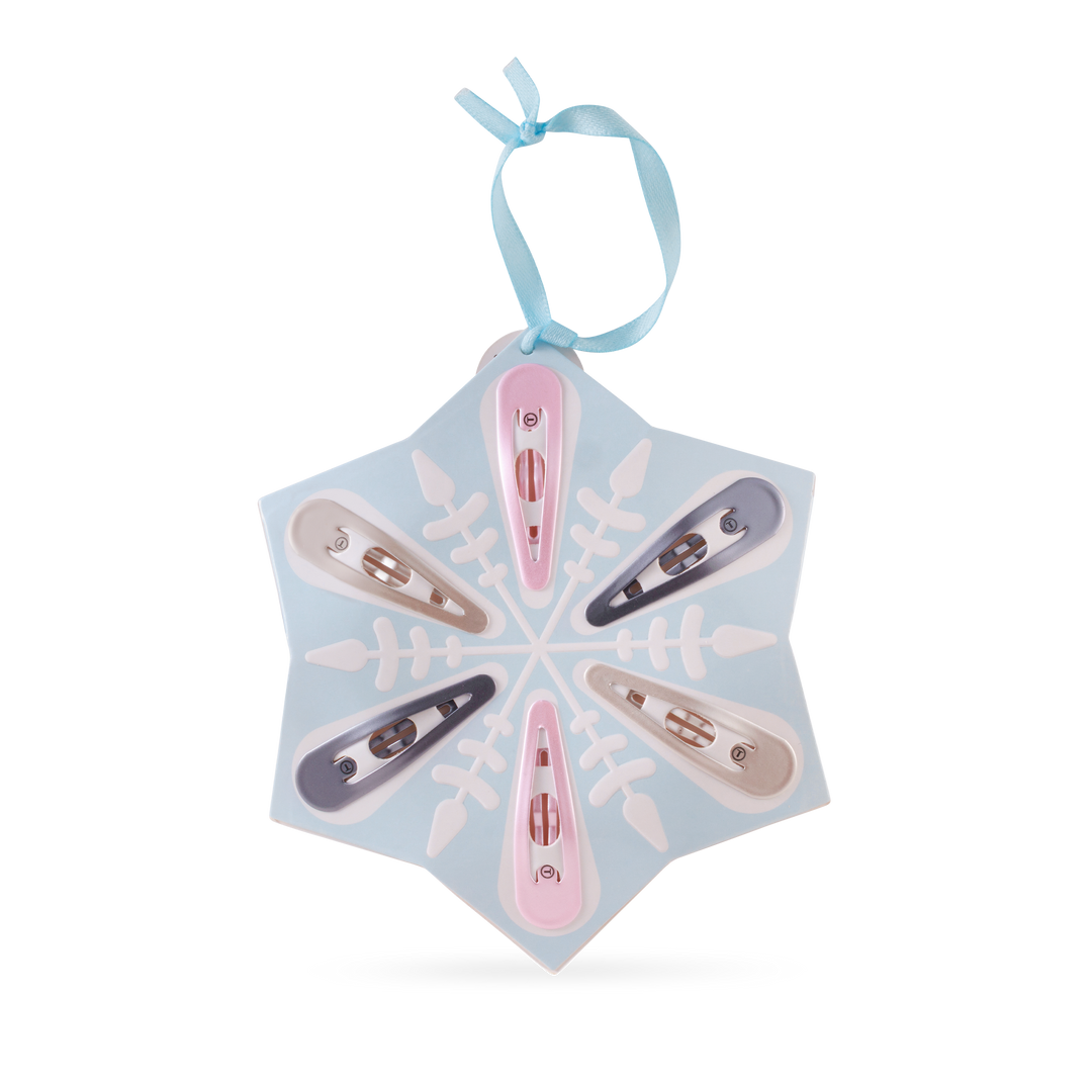 Mini Snowflake Clips Snowflake Snap Clip Ornament Gift Set (6ct)