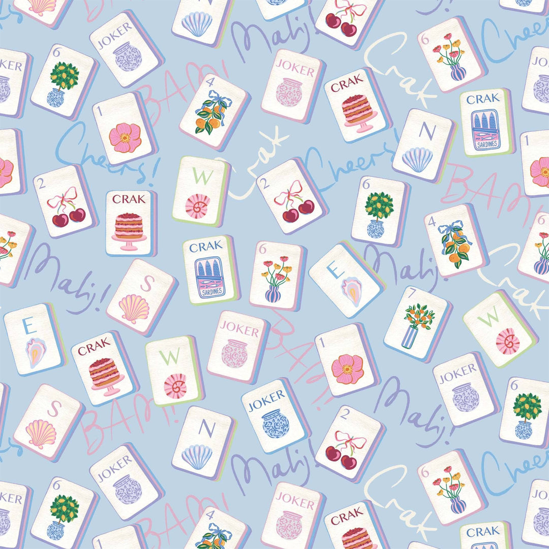 Pastel Blue Mahjong -Prosecco Collection - B Social Boutique