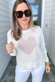 Z Supply: Sienna Heart Sweater- White