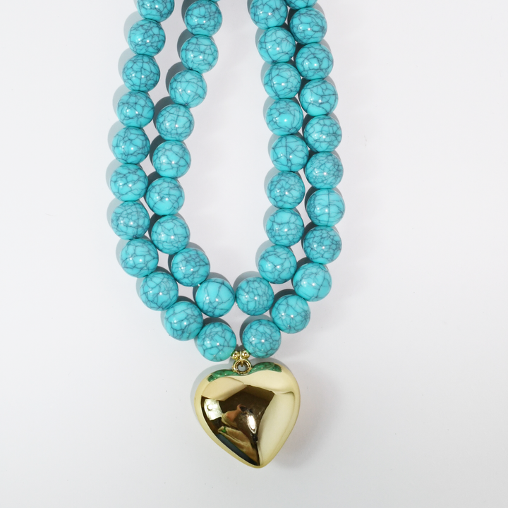 You Have my Heart Turquoise Necklace - B Social Boutique