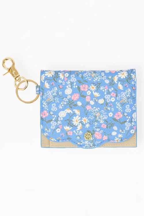 Scalloped ID Wallet - Petal Charm Cornflower