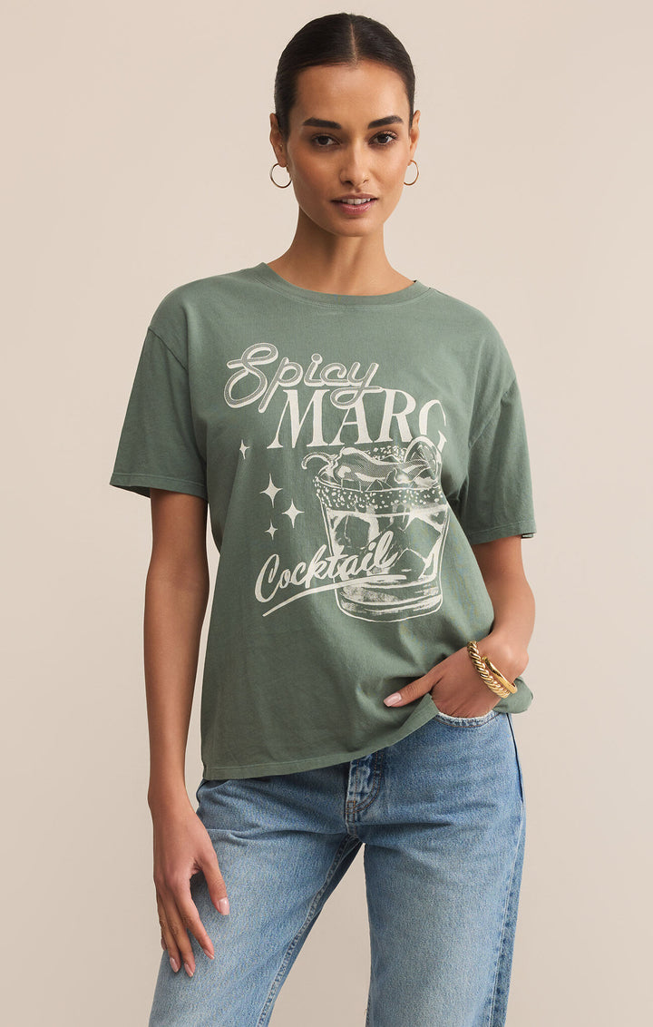Z Supply: Spicy Marg Boyfriend Tee - Hunter Green
