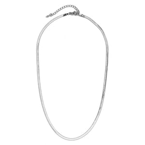 Snake chain necklace: SILVER / 15.5"