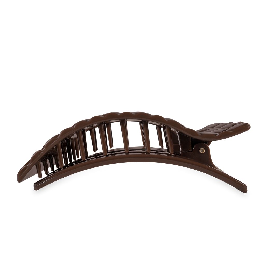 Flat Rectangle Hair Clip | Large | Truly Taupe Quilted