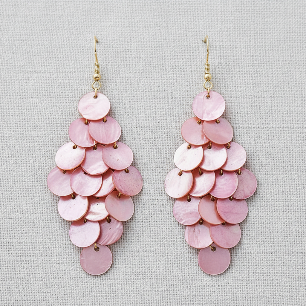Seaside Shell Tassel Hook Earrings