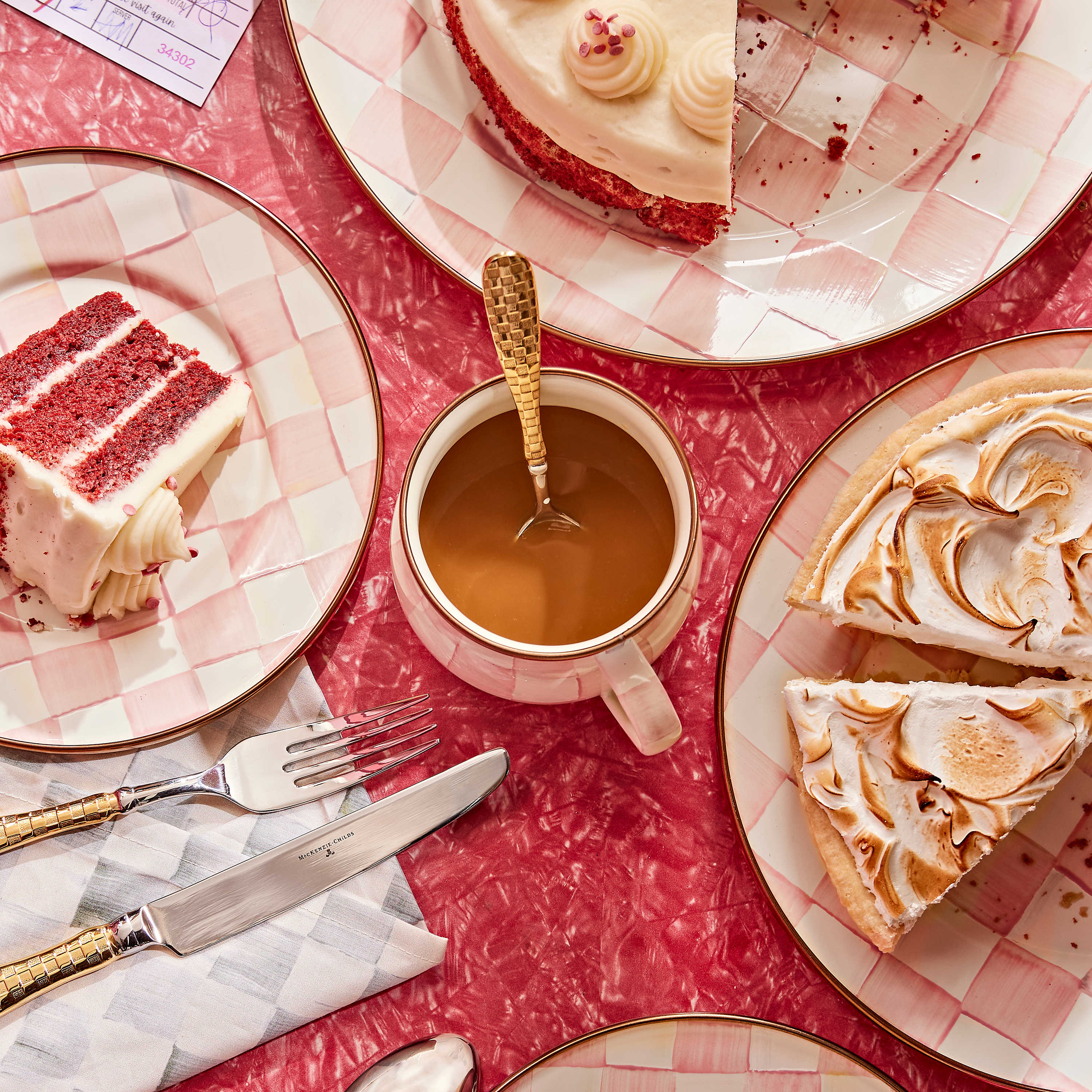 MacKenzie Childs Rosy Check Mug - Thumbnail 4