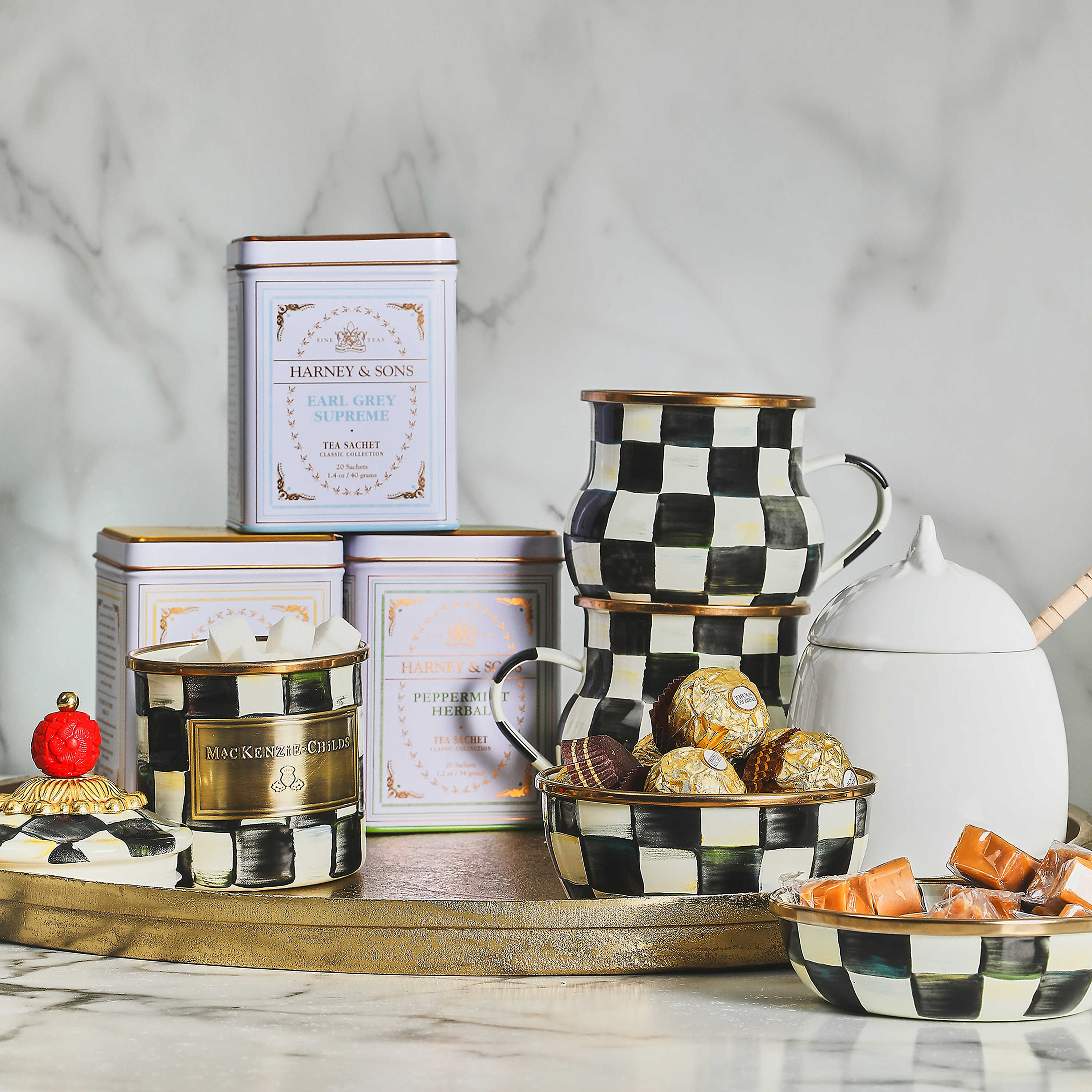 MacKenzie-Childs Courtly Check Pinch Bowl - Thumbnail 4