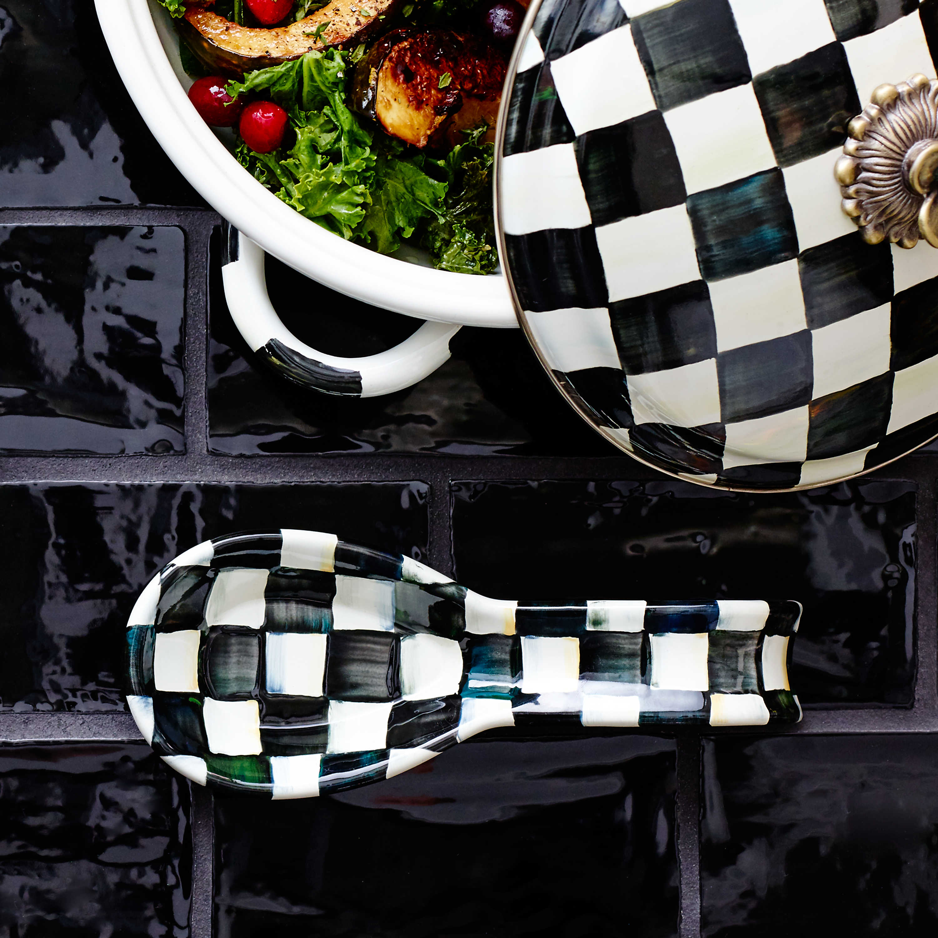 MacKenzie Childs: Courtly Check Spoon Rest – B Social Boutique
