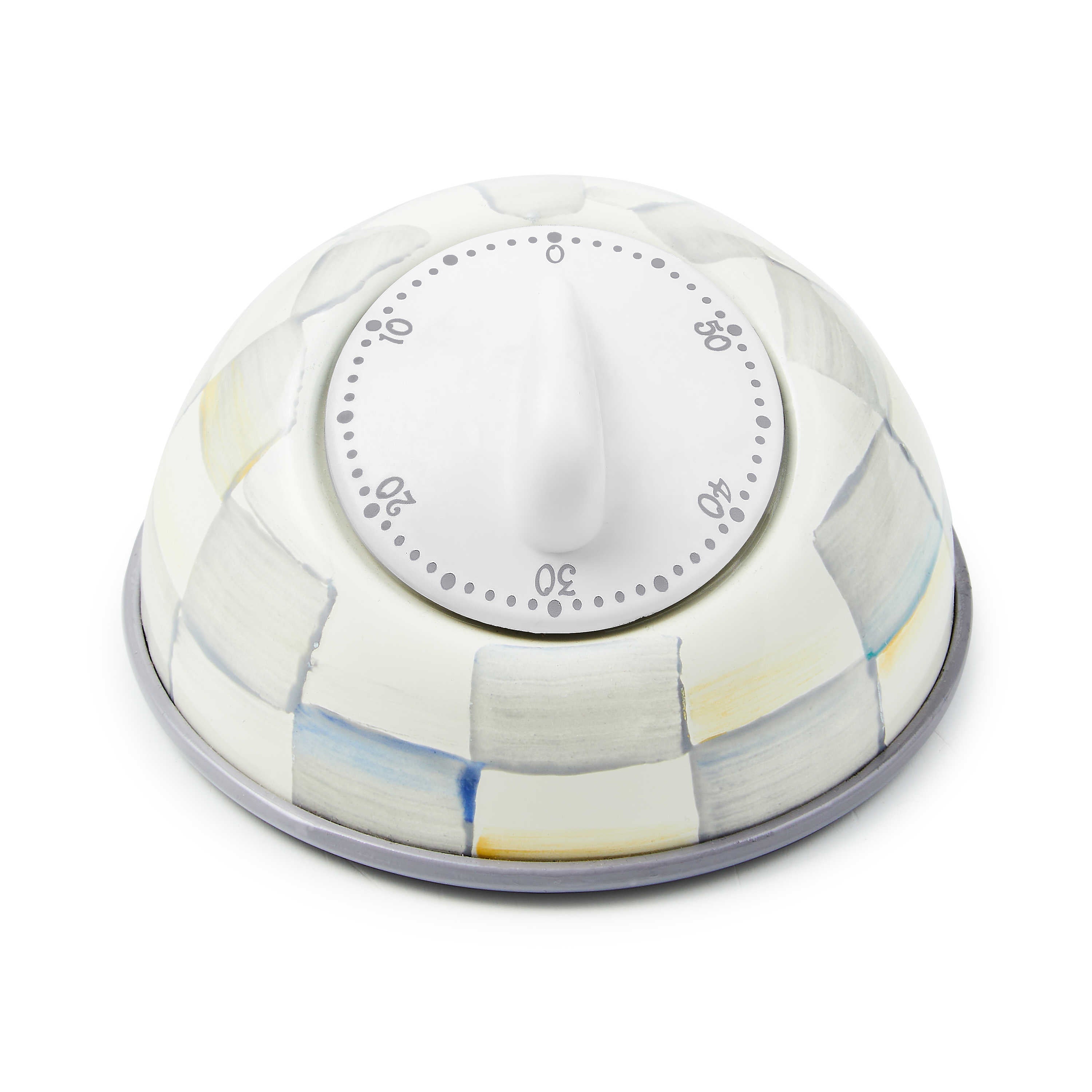 MacKenzie Childs Sterling Check Kitchen Timer