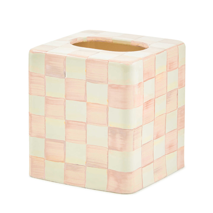 MacKenzie Childs: Rosy Check Boutique Tissue Box Cover