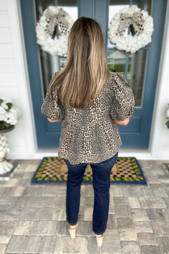 Roaring Into Fall Denim Top