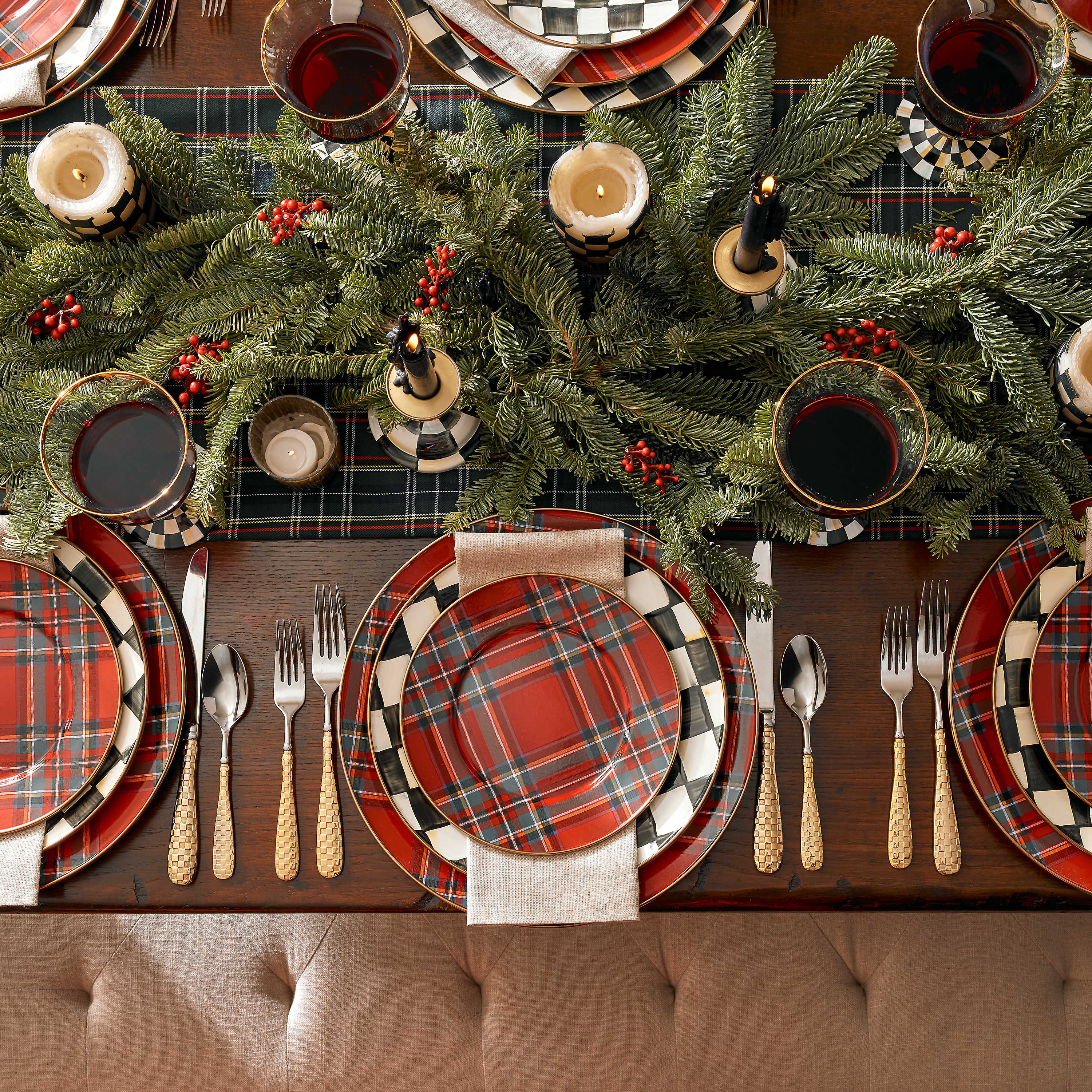 Courtly Check Short Candlestick - Thumbnail 4