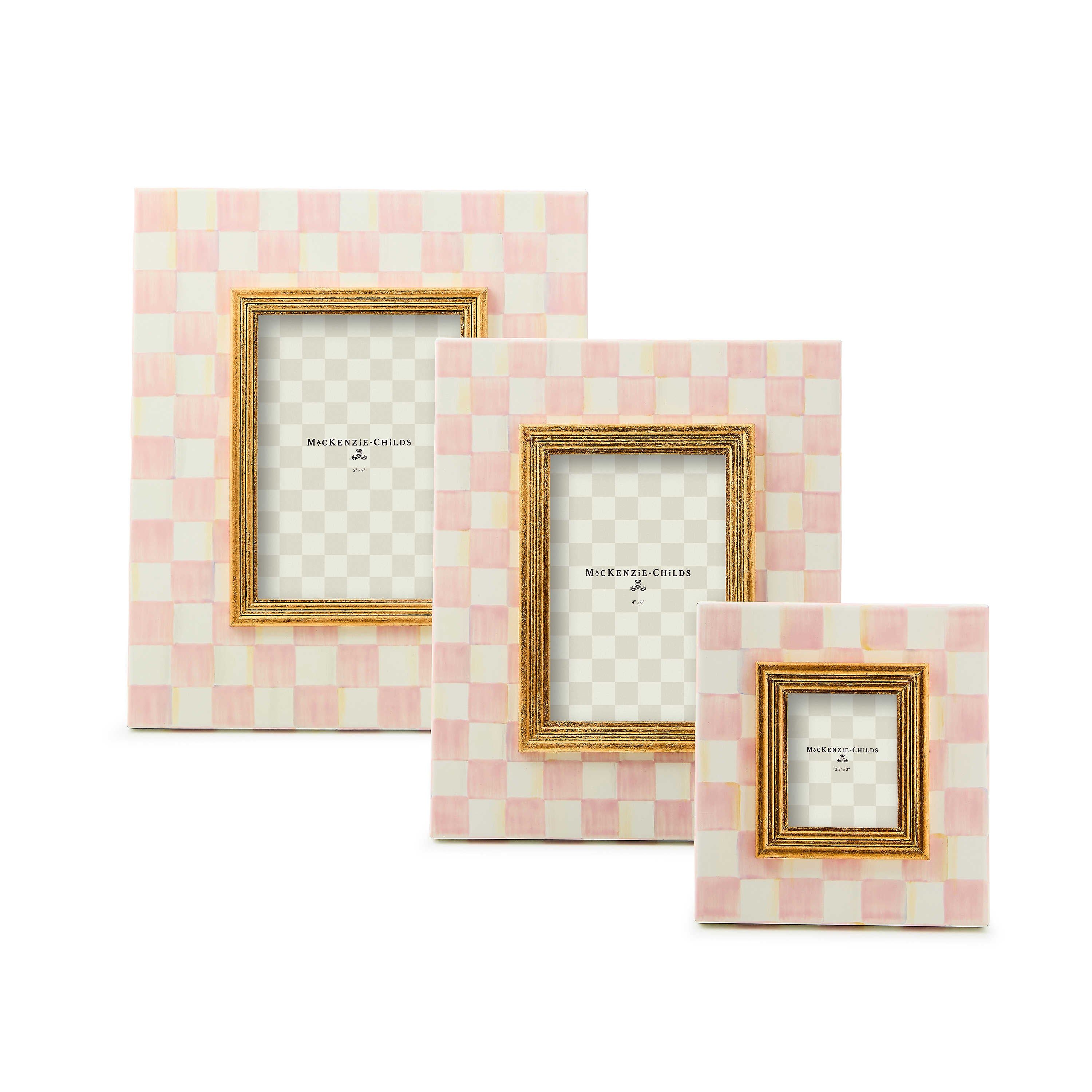 MacKenzie Childs Rosy Check Frame - Thumbnail 2