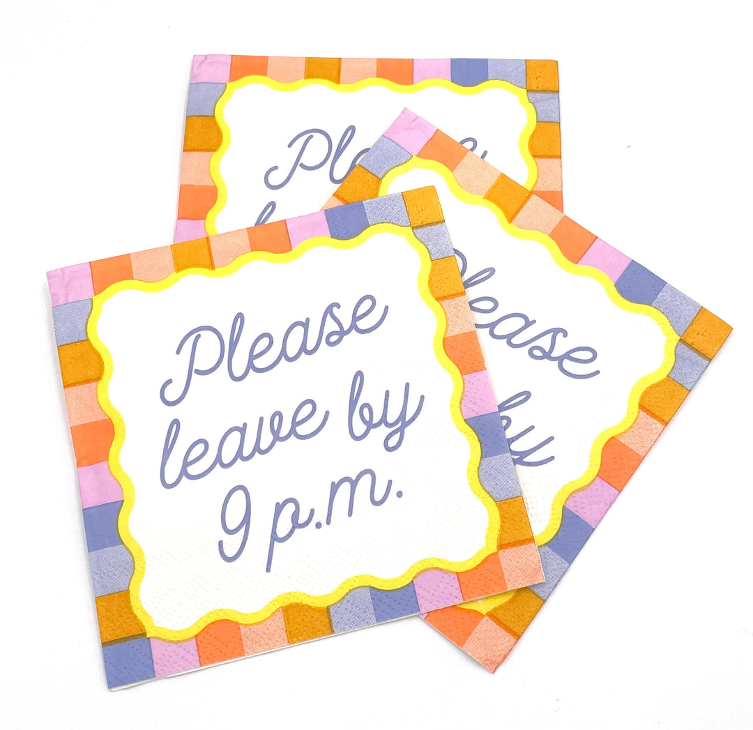 Festive  Please Leave By 9P.M. Napkins