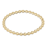 enewton: Classic Grateful Pattern 4mm Gold Bead Bracelet