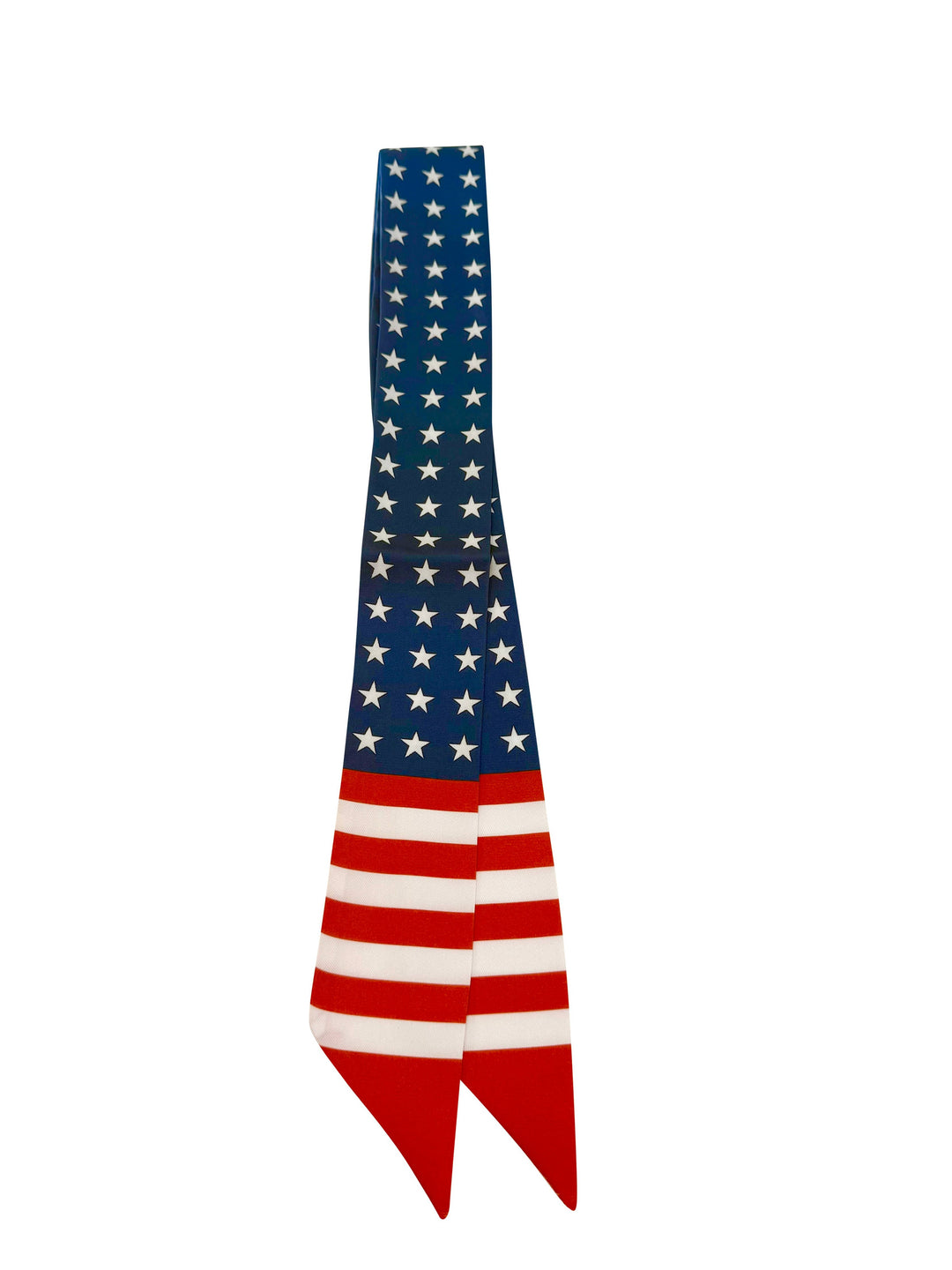 Knotted Flag Print Scarf Necklace