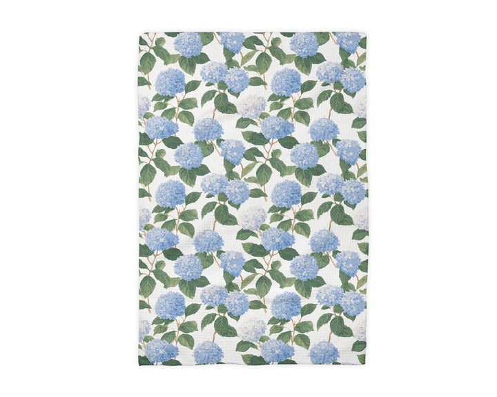 Hydrangea Flower Chinoiserie Kitchen Towel Preppy Spring