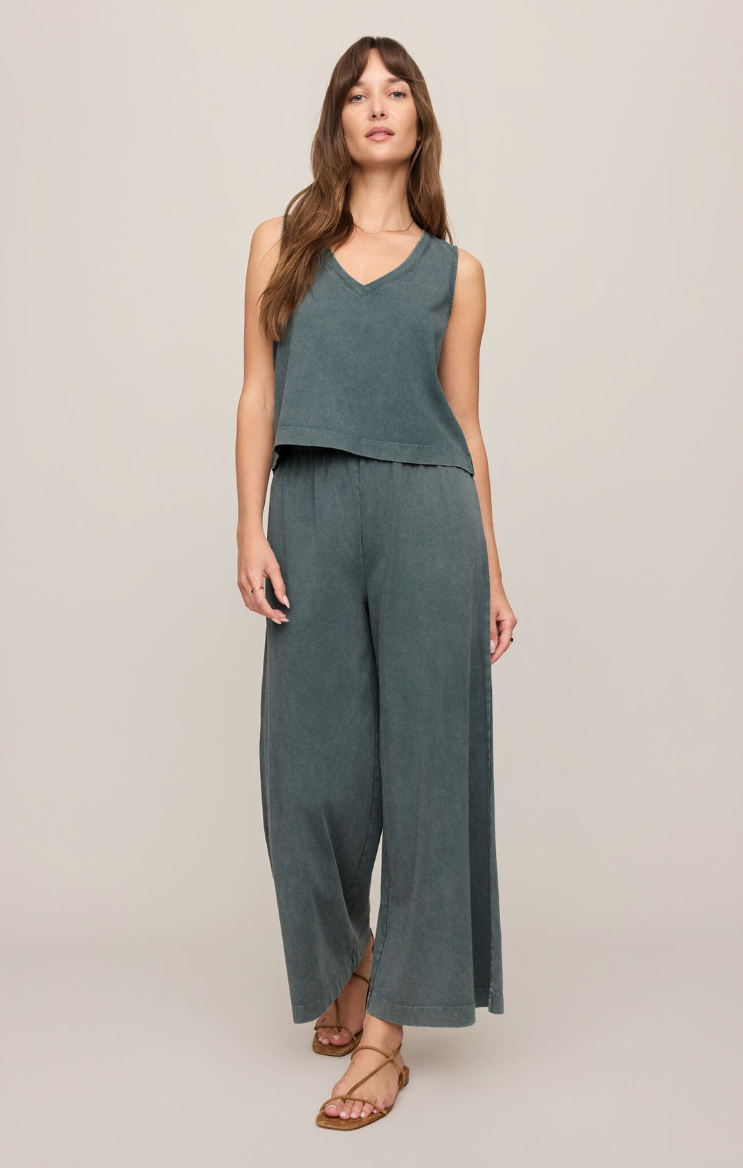 Z Supply: Sloane V-Neck Top - Emerald Cove