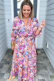 Left In The Dust Maxi - Mauve Print