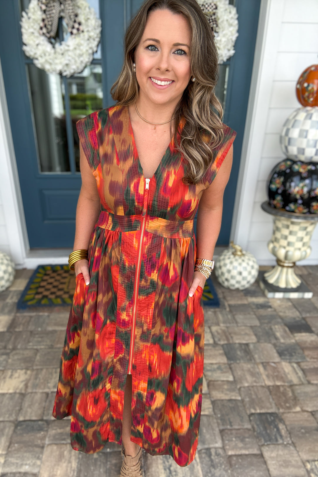 Fall Sunset Midi Dress