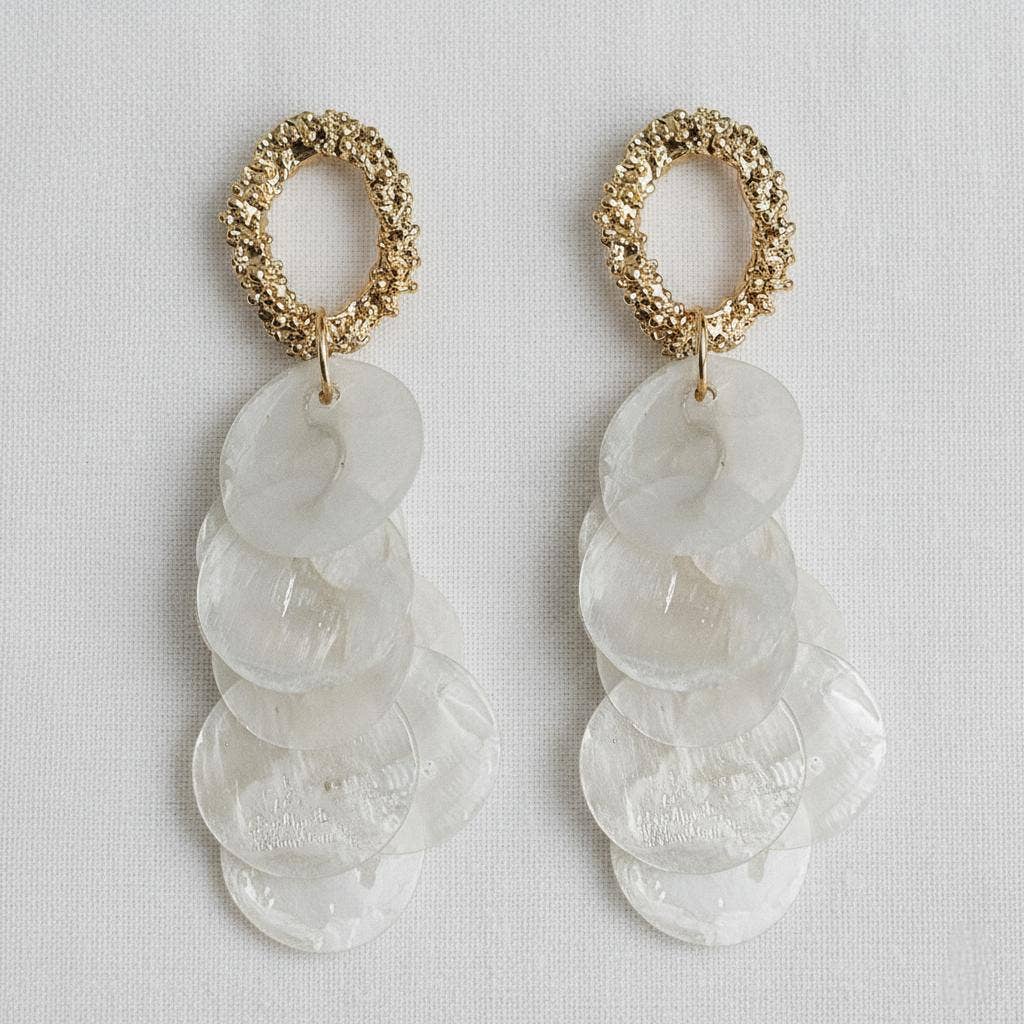 French Style Shell Tassel Drop Earrings - B Social Boutique