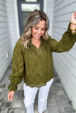 Please Remember Me Blouse - Olive