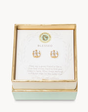 Spartina 449: Sea La Vie Stud Earrings Blessed/Crystal Clover