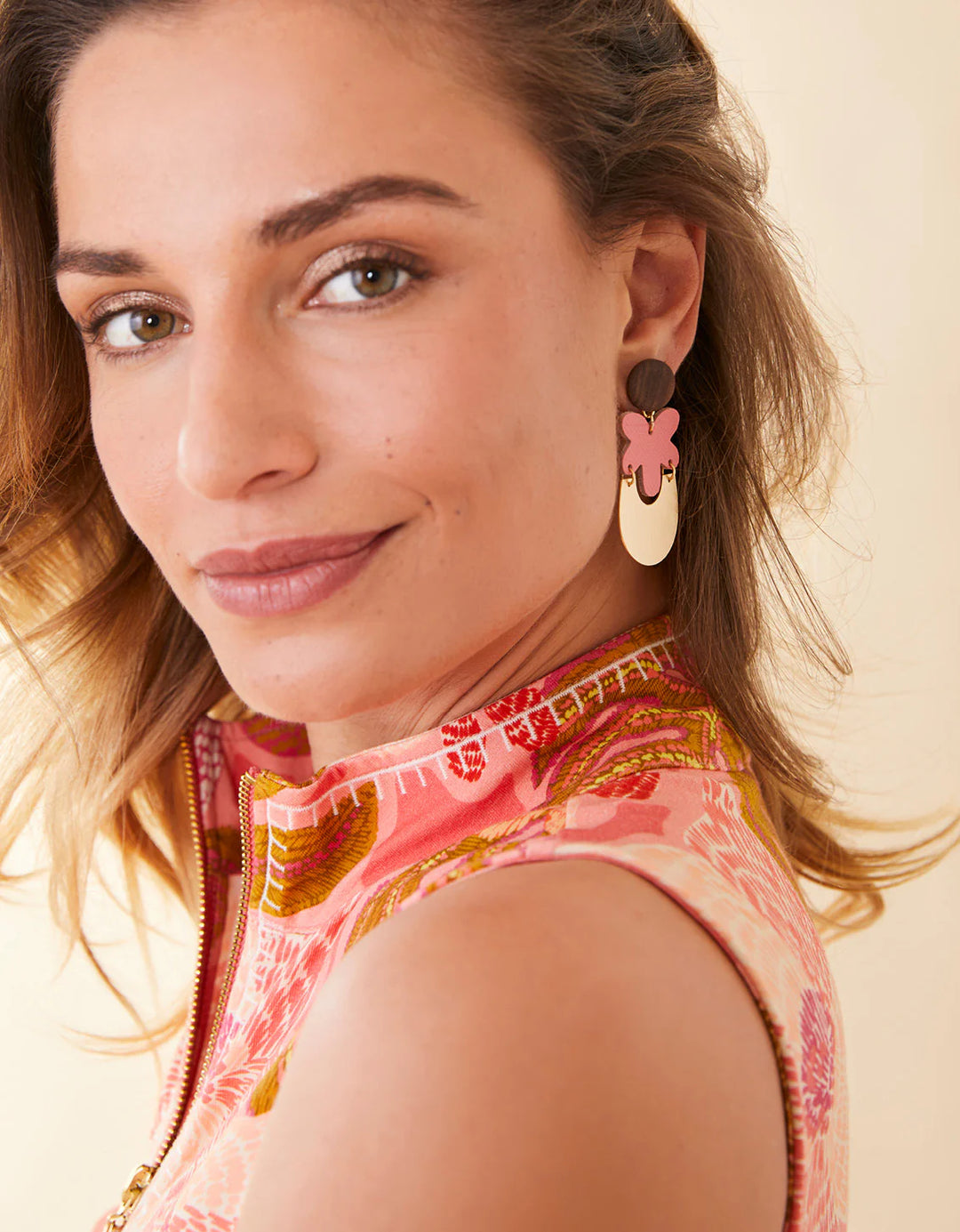 Pentas Flower Earrings Pink