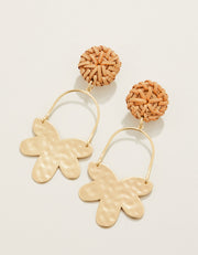 Spartina 449:Pentas Flower Earrings - Gold