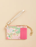 Spartina 449: Slim Card Coin Purse Flamingo Pineapple