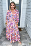 Left In The Dust Maxi - Mauve Print