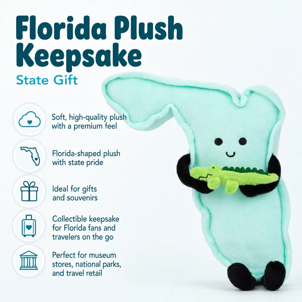 Florida State Plush Doll -  with Alligator