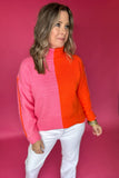 THML: Double Trouble Pink + Orange Sweater