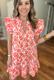 Abby Dress - Spring It On Coral