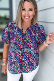 Wild Child Blouse -Navy Mix