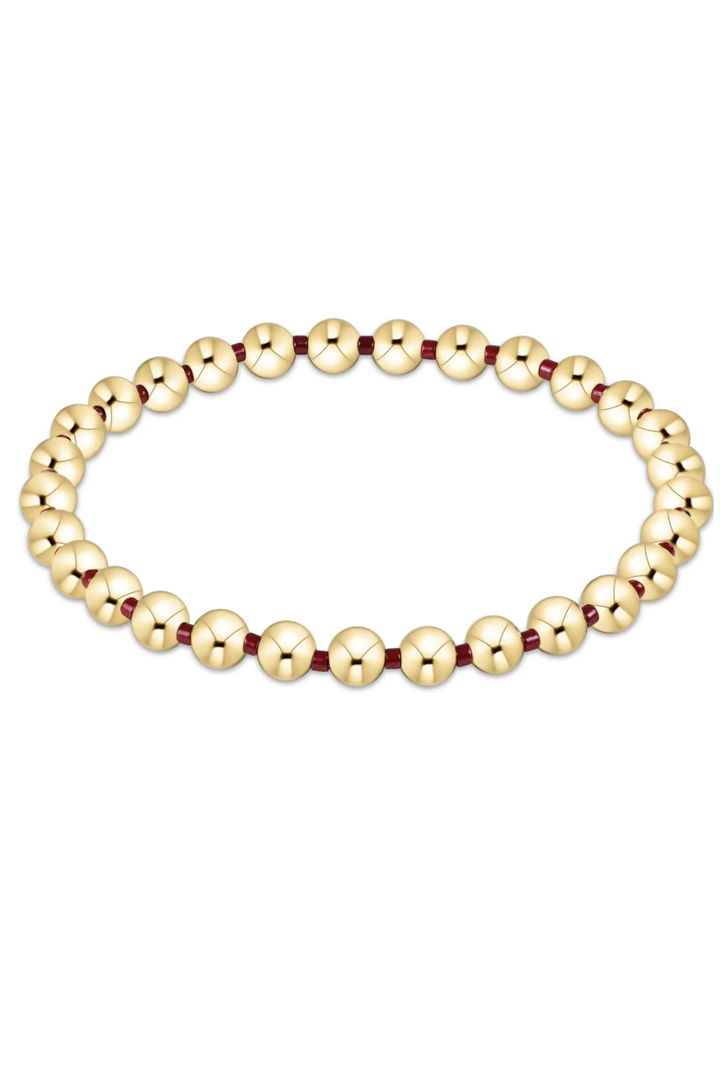 enewton: Gameday hope grateful 5mm bead bracelet - wine
