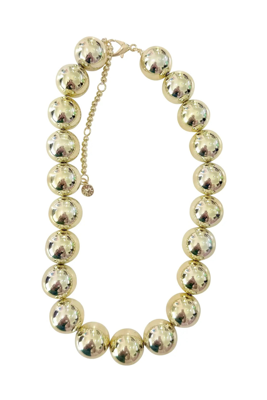 Kameron Chunky Beaded Necklace - Gold Ballard