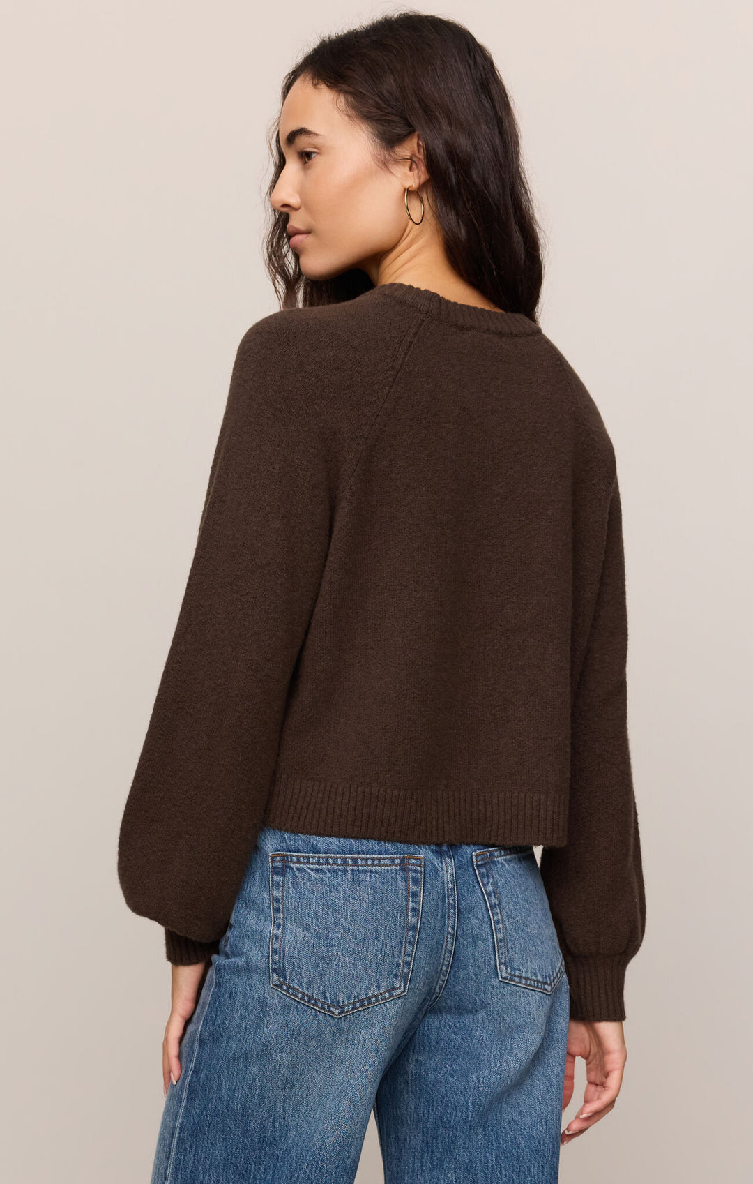 Z Supply: Coming Up Sweater- Dark Chocolate