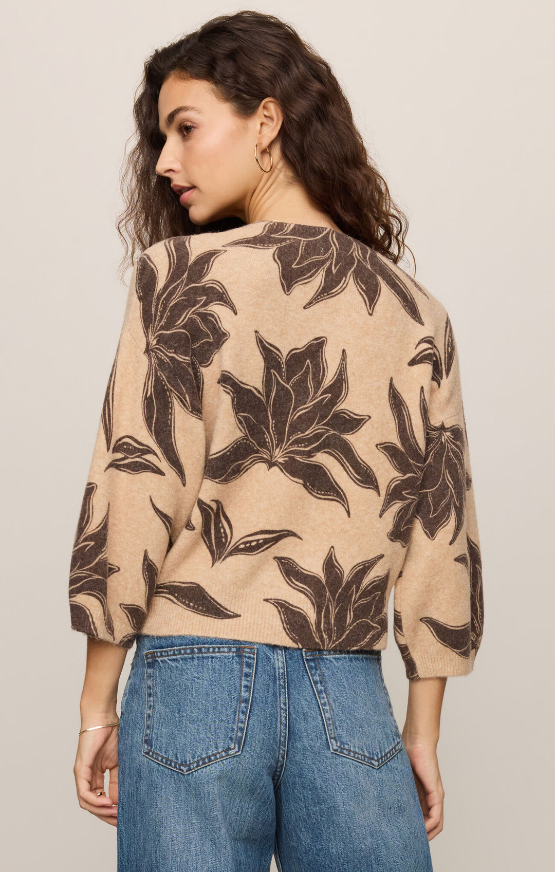 Z Supply: Valor Floral Cardigan - Soft Ecru