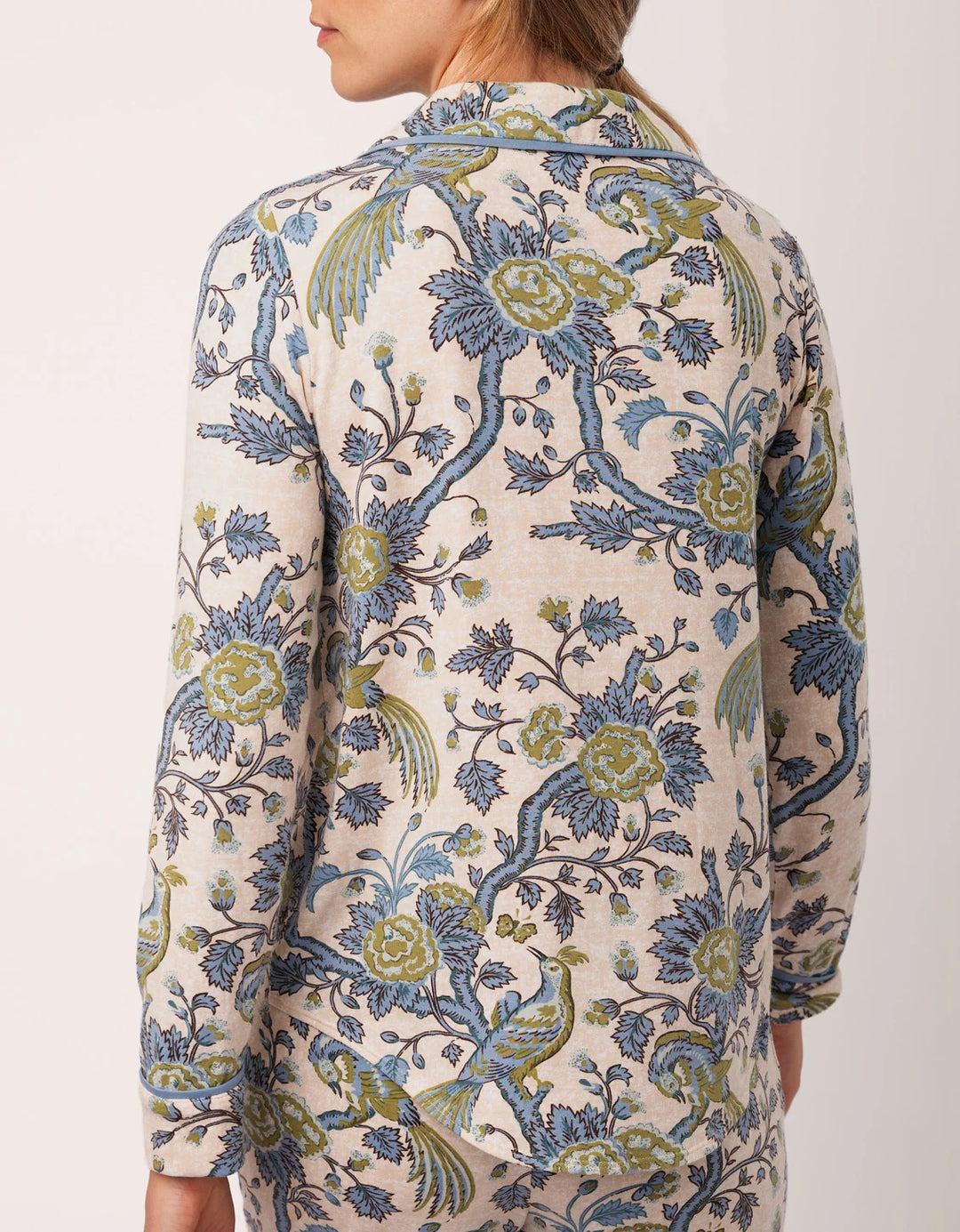 Spartina 449: Pajama Top Japonica Bird Green